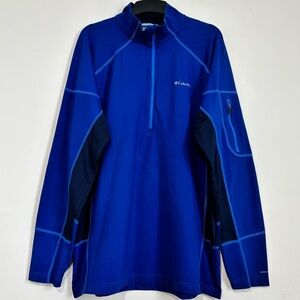 Columbia women's L Omni Heat Shotgun Pullover sports navy long sleeve sweatshirt